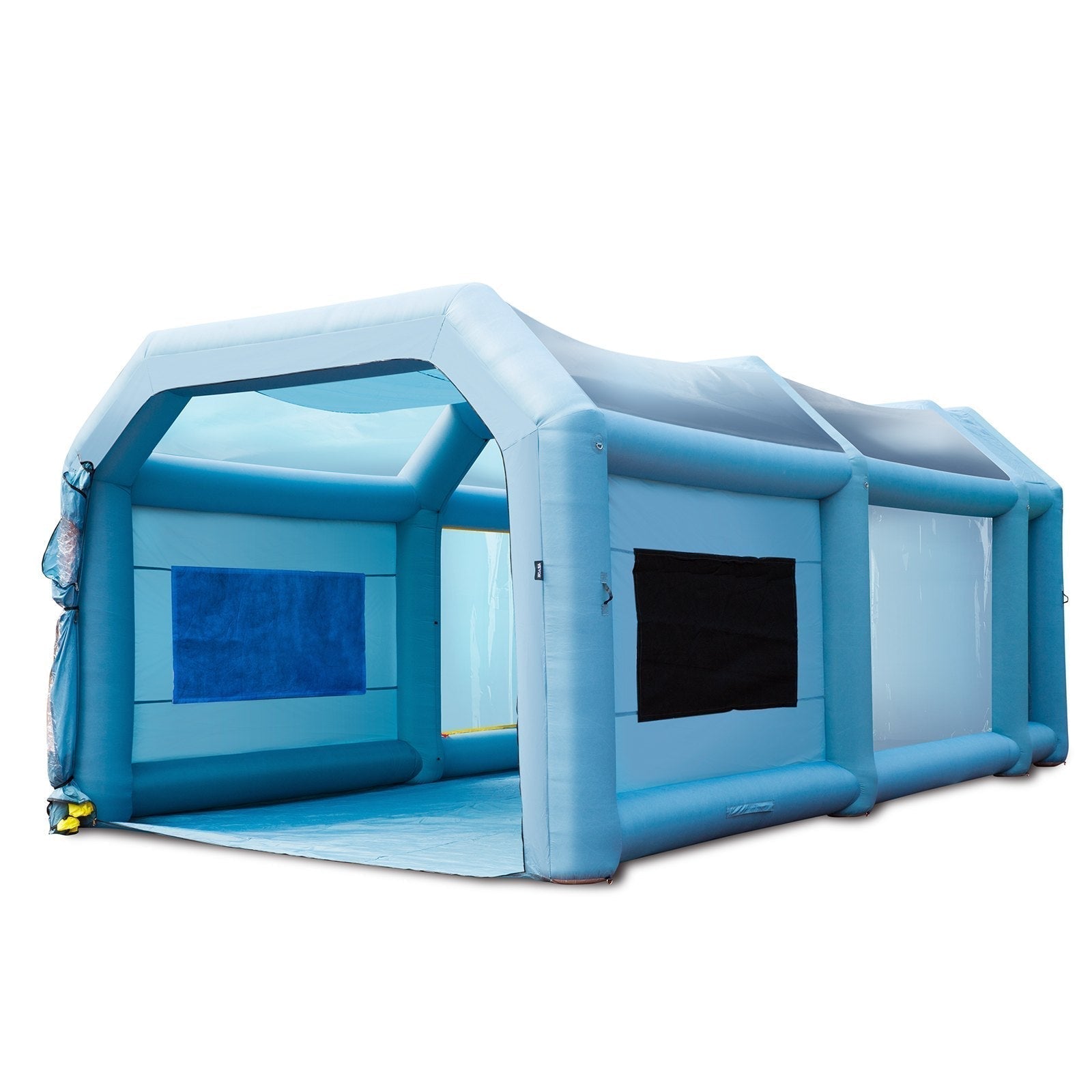 Inflatable Paint Booth, 28x16x11ft Inflatable Spray Booth, High Powerful 750W+950W Blowers Spray Booth Tent