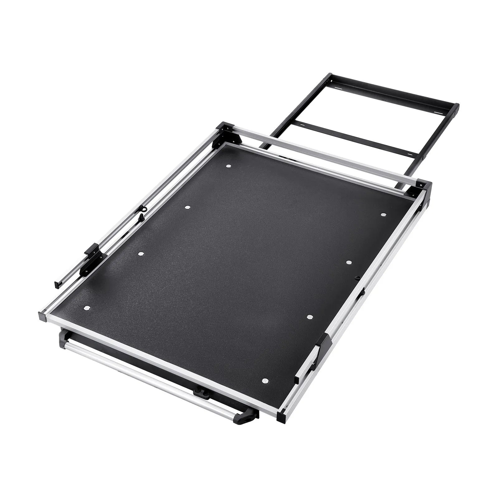 Sliding Truck Bed Organizer, 78 x 48 Inch Heavy-Duty Truck Bed Storage Drawer with 1000 lbs Capacity, 6 Movable Rings for Cargo Securing, 2-Position Slide-Out Tray for Pickup Trucks