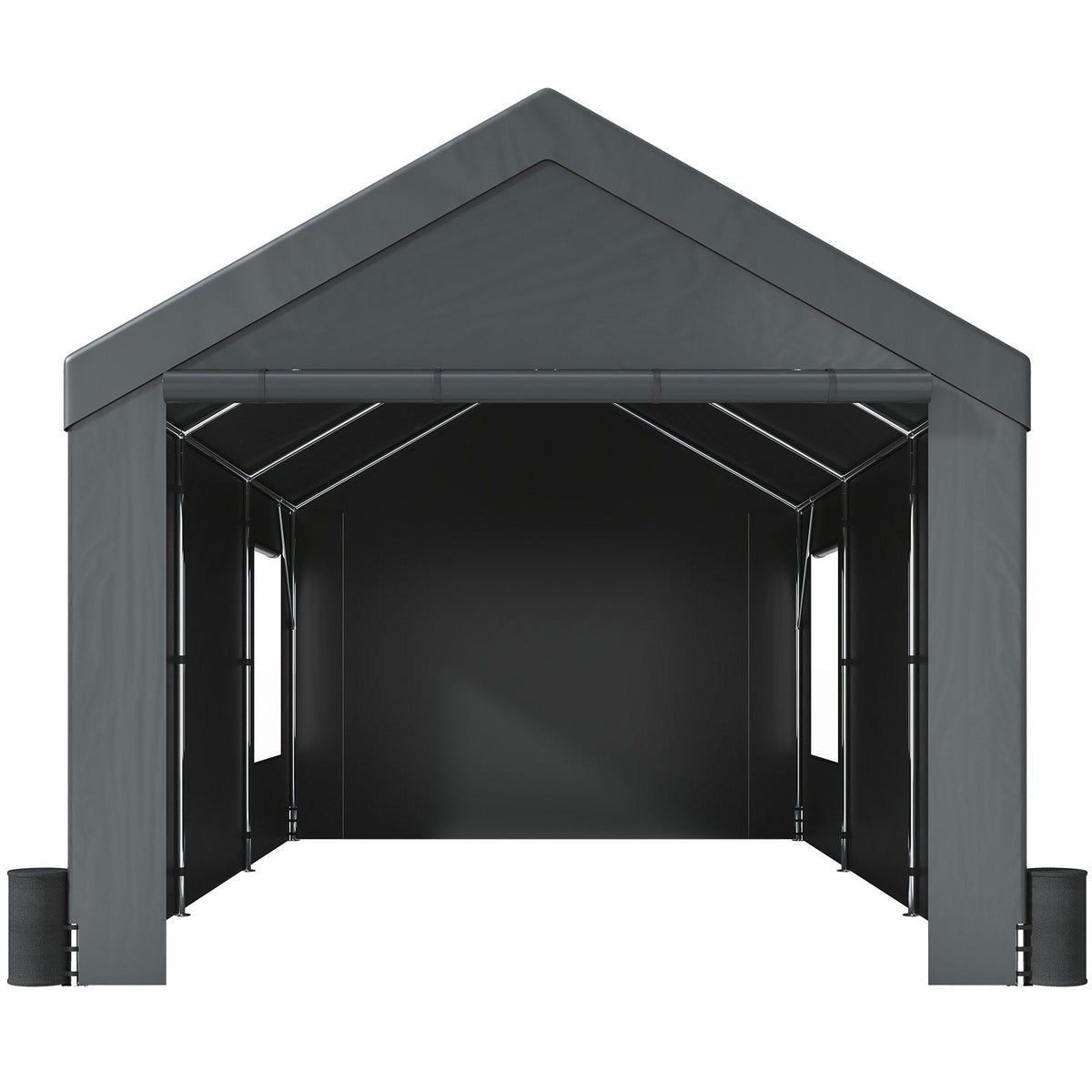 Heavy Duty 10x20ft Car Canopy, Outdoor Garage Shelter with Removable Sidewalls, Roll-up Ventilated Windows & Doors, UV Resistant Waterproof All-Season us_FBSJS810X20FT5MK7V0_original_img-v3_car-canopy-m100-9