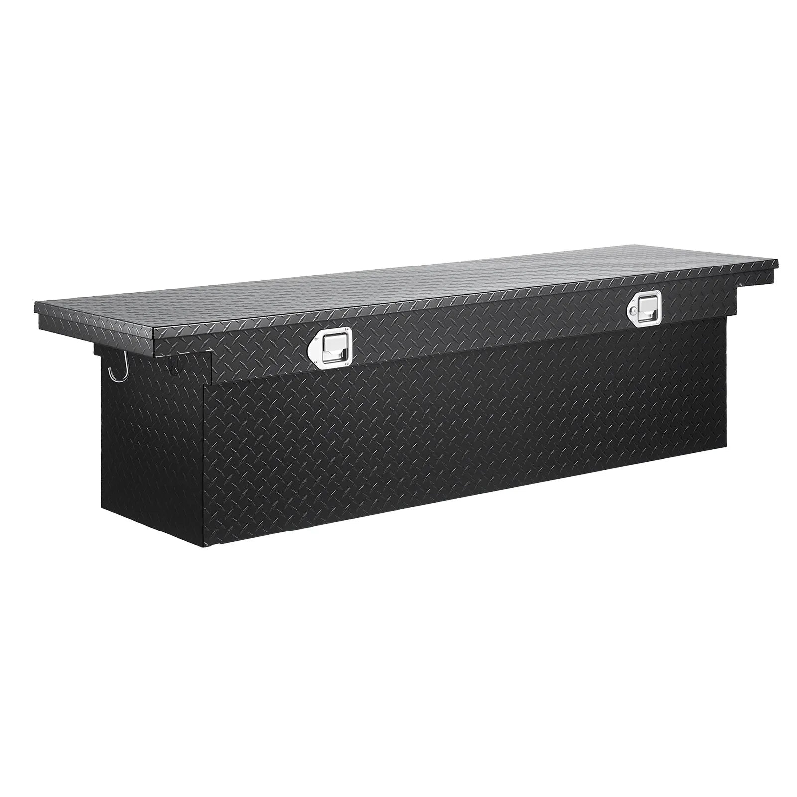 Crossover Truck Tool Box, 69 Inch Heavy-Duty Aluminum Toolbox with Diamond Plate Texture, Pickup Truck Bed RV Trailer Storage Organizer, Waterproof with Stainless Steel Lock, Keys & Side Handles