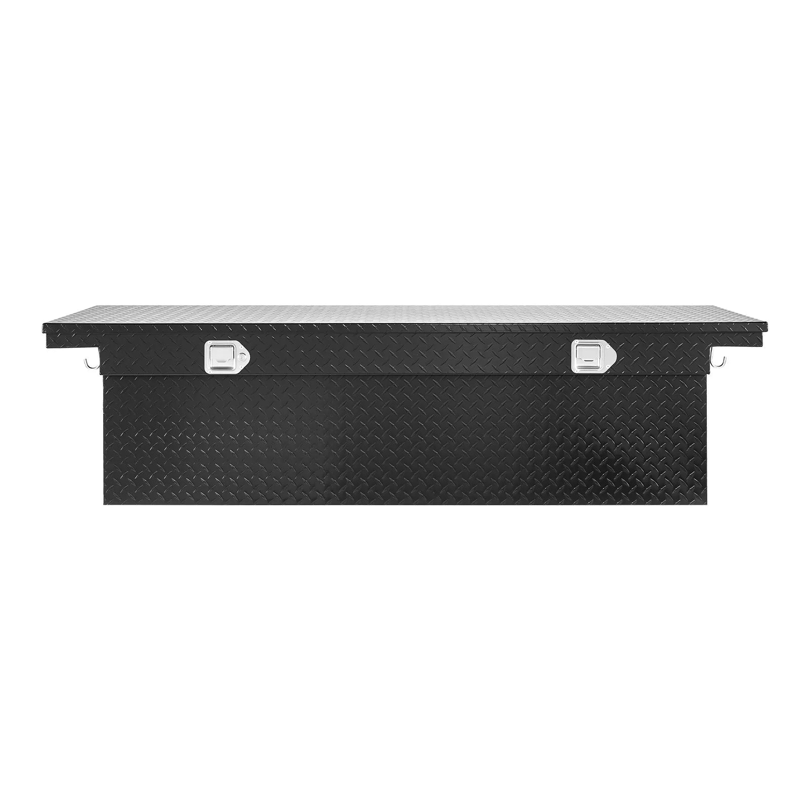 Crossover Truck Tool Box, 71 Inch Heavy-Duty Aluminum Toolbox with Diamond Plate Texture, Pickup Truck Bed RV Trailer Storage Organizer, Waterproof with Stainless Steel Lock, Keys & Side Handles