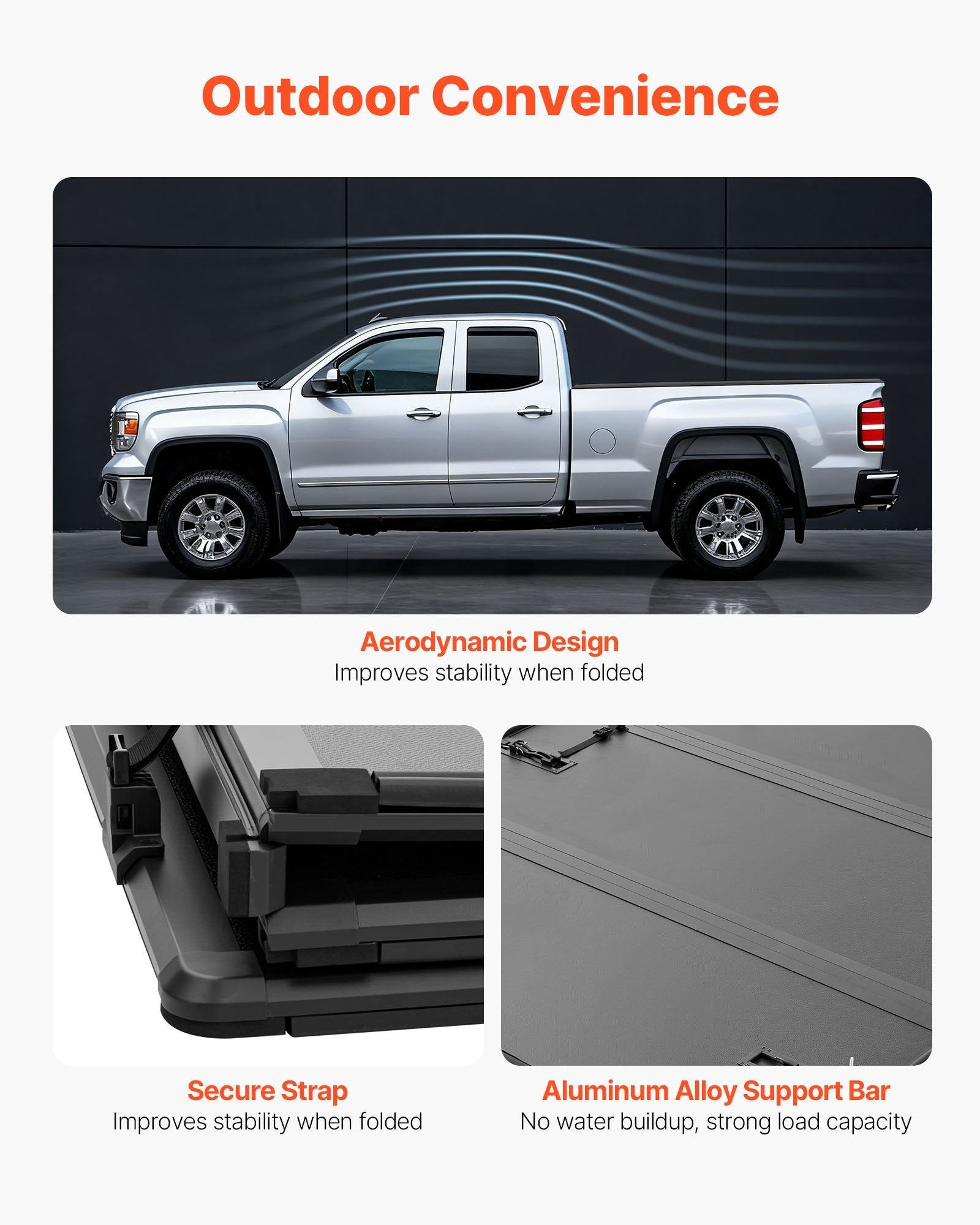 Crossover Truck Tool Box, 69 Inch Heavy-Duty Aluminum Toolbox with Diamond Plate Texture, Pickup Truck Bed RV Trailer Storage Organizer, Waterproof with Stainless Steel Lock, Keys & Side Handles