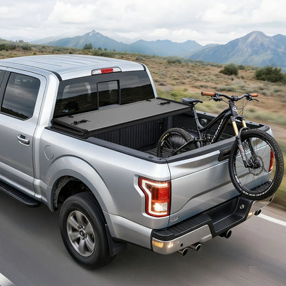 Hard Tri-Fold Truck Bed Tonneau Cover – Fits 2019-2026 Dodge Ram 1500 (Classic & New) & 2003-2026 2500/3500 | 6.4 ft Bed | No-Drill Waterproof Folding Bed Cover