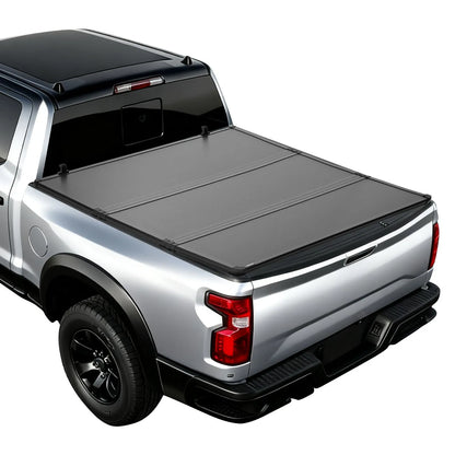 Hard Tri-Fold Truck Bed Tonneau Cover – Fits 2019-2026 Dodge Ram 1500 (Classic & New) & 2003-2026 2500/3500 | 6.4 ft Bed | No-Drill Waterproof Folding Bed Cover