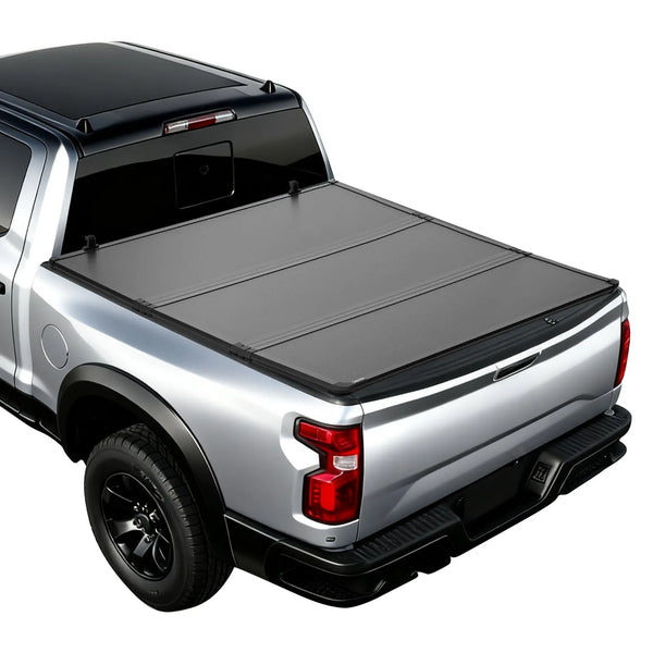 Hard Tri-Fold Truck Bed Tonneau Cover – Fits 2019-2026 Dodge Ram 1500 (Classic & New) & 2003-2026 2500/3500 | 6.4 ft Bed | No-Drill Waterproof Folding Bed Cover