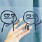 black one hand with two hands