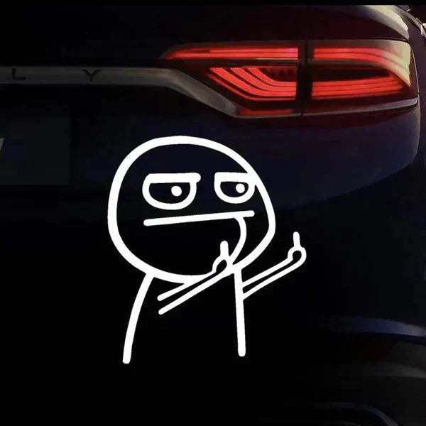 Vinyl Car Sticker 10cm x 10cm White Two hands vinyl-car-sticker-auto-parts-11