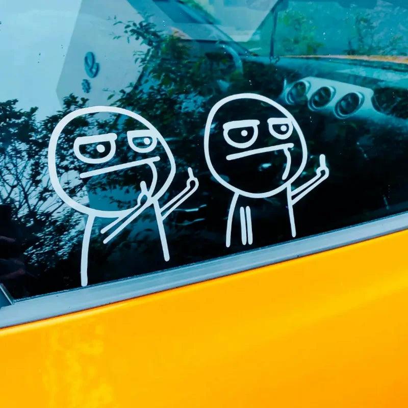 Vinyl Car Sticker 10cm x 10cm White One Hand With Two Hands vinyl-car-sticker-auto-parts-8