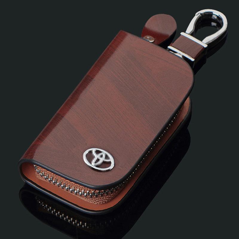 Wood Grain Leather Car Key Case wood-grain-leather-car-key-case-auto-parts-10