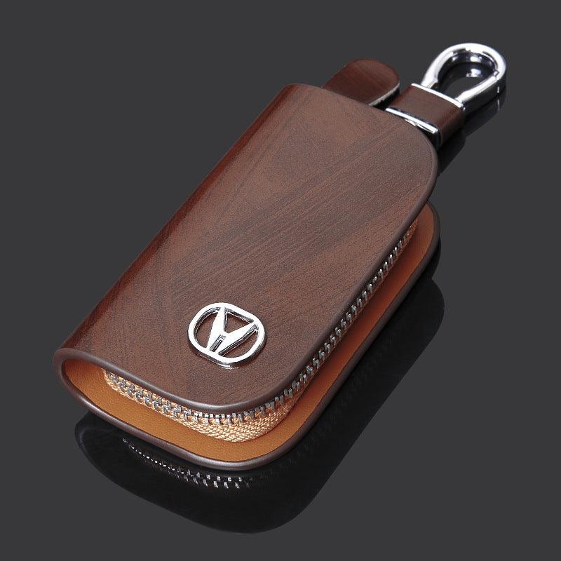 Wood Grain Leather Car Key Case wood-grain-leather-car-key-case-auto-parts-11