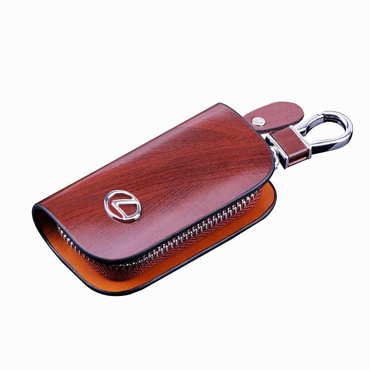 Wood Grain Leather Car Key Case wood-grain-leather-car-key-case-auto-parts-14