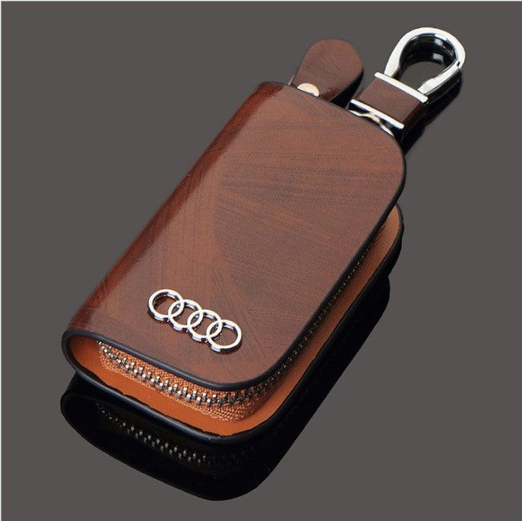 Wood Grain Leather Car Key Case wood-grain-leather-car-key-case-auto-parts-9