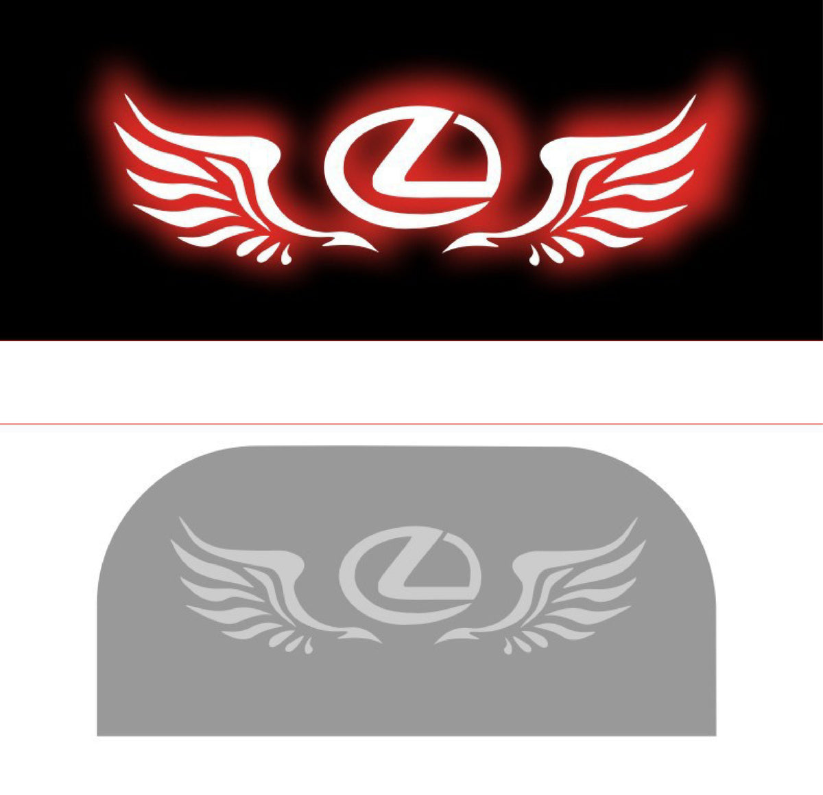 Devil Eyes Sticker high brake light High Quality Rear Tail Light Lexus Logo zxcvbn